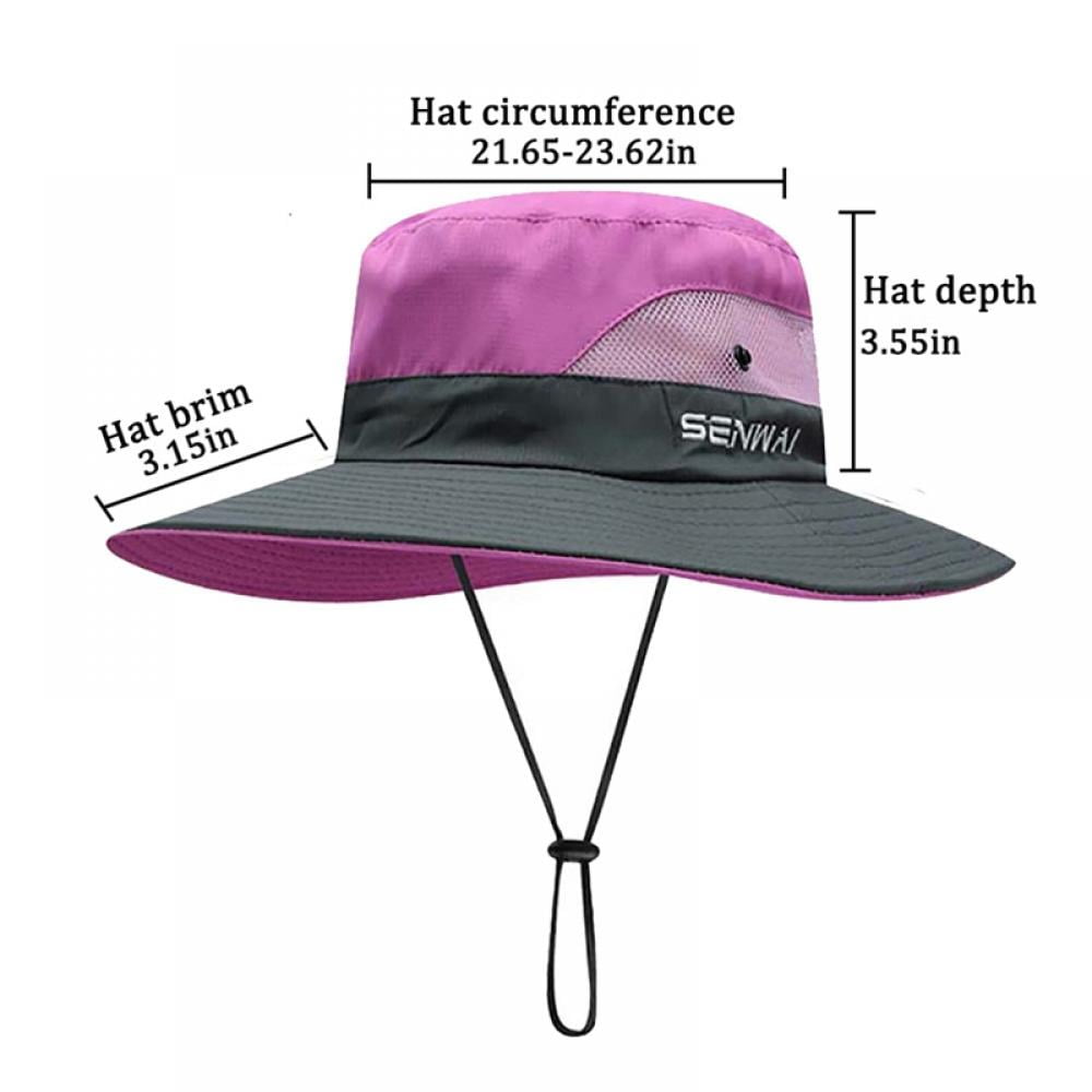 Womens UV Protection Wide Brim Sun Hats Cooling Ponytail  display picture 1
