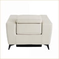 thumbnail image 4 of Recliners, Power Recliner with USB Charger, Top Grain Italian Leather | Beige | Reinforced Hardwood & Brazilian Wood Frame, 4 of 11
