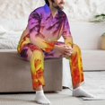 thumbnail image 7 of Naloa Palm Trees at Sunset Men’s Pajamas Set - Long Sleeve Button Down Sleep Shirt and Pajama Bottoms Sleepwear Set-XX-Large, 7 of 7