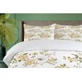 thumbnail image 4 of Ambesonne Flowers Duvet Cover Sets, Floral Roses Vector, 2-King, White and Beige, 4 of 7
