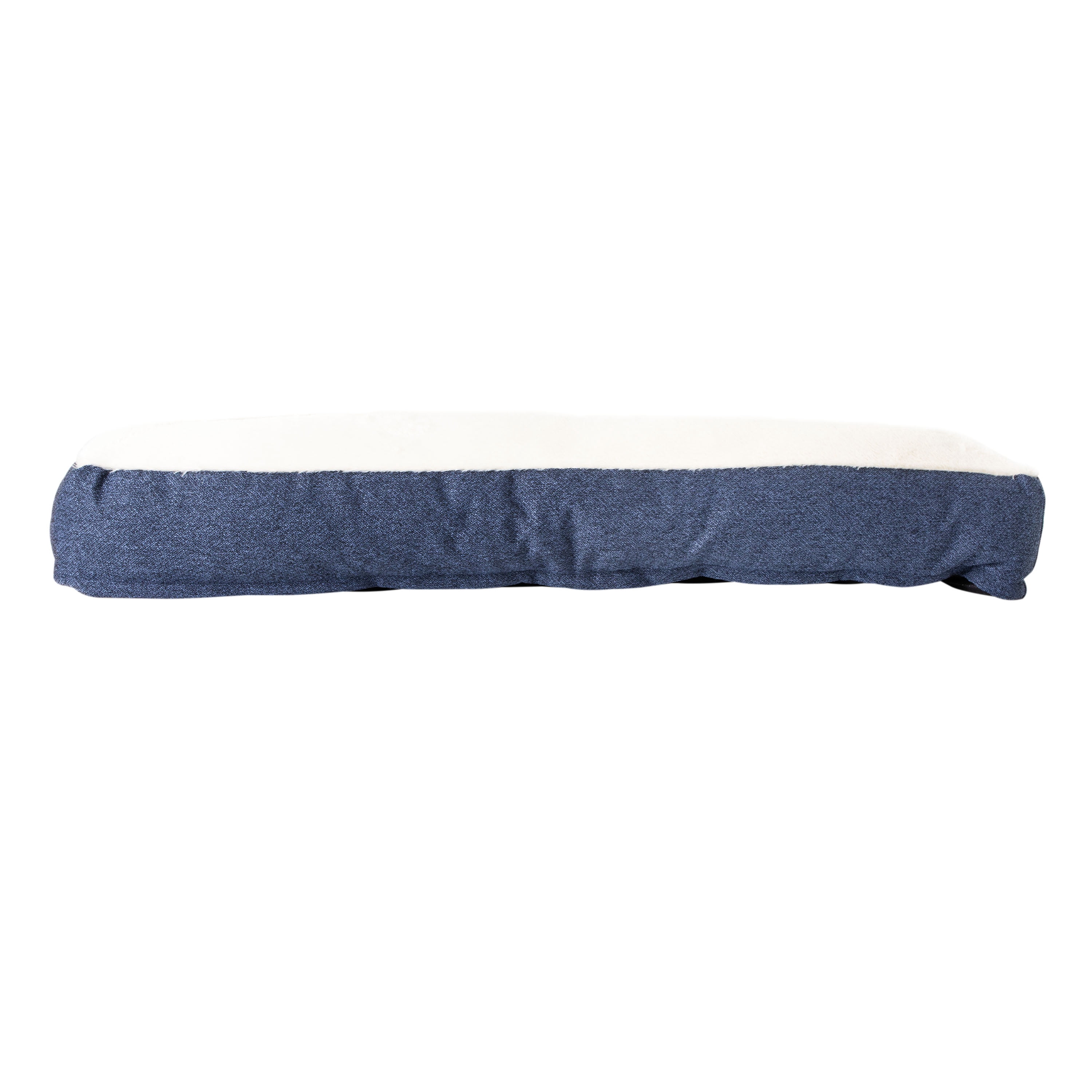 Petmate Rectangular Bolster Dog Bed, Cat Bed, 30 x 40 Inches, Non Skid Bottom, Removable Machine Washable Cover, Assorted Navy or Brown