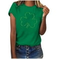 thumbnail image 1 of Chemise de la Saint-Patrick pour Femmes Imprimée d'Hiver Décontractée à Fleurs, 1 of 4