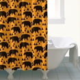 thumbnail image 4 of Bear Pattern Shower Curtain - Artistic Aesthetic Polar Cartoon Brown Forest Winter Hunting Wild Design Premium Polyester Waterproof Quick-Dry Bath Curtain 72x72 Inch, 4 of 5