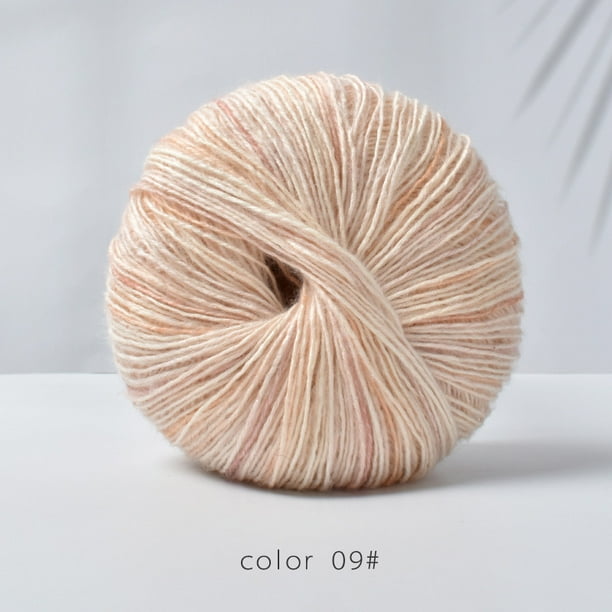 XmhyTop-A Hilo de crochet de algodón y acrílico de 200 g, hilo multicolor para tejer mantas, chales, bufandas y fondos, C08