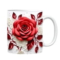 thumbnail image 2 of Descuento Relámpago, Taza de café con marca de rosa roja para el día de San Valentín, regalo para parejas Akmoler, 2 of 9