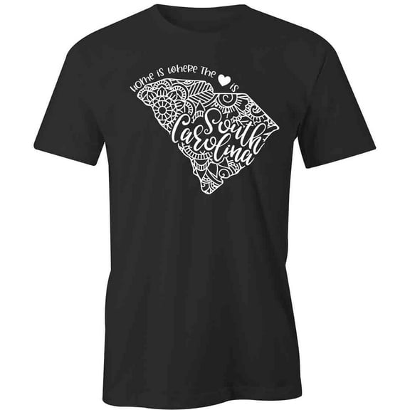 Home Is Where The Heart Is - South Carolina T-Shirt | White Tee Gift