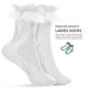 thumbnail image 3 of 2 pares de calcetines con volantes, calcetines hasta el tobillo, calcetines con ribete de encaje, calcetines para botas de mujer, calcetines de vestir, calcetines de encaje fino para adultos, 3 of 5