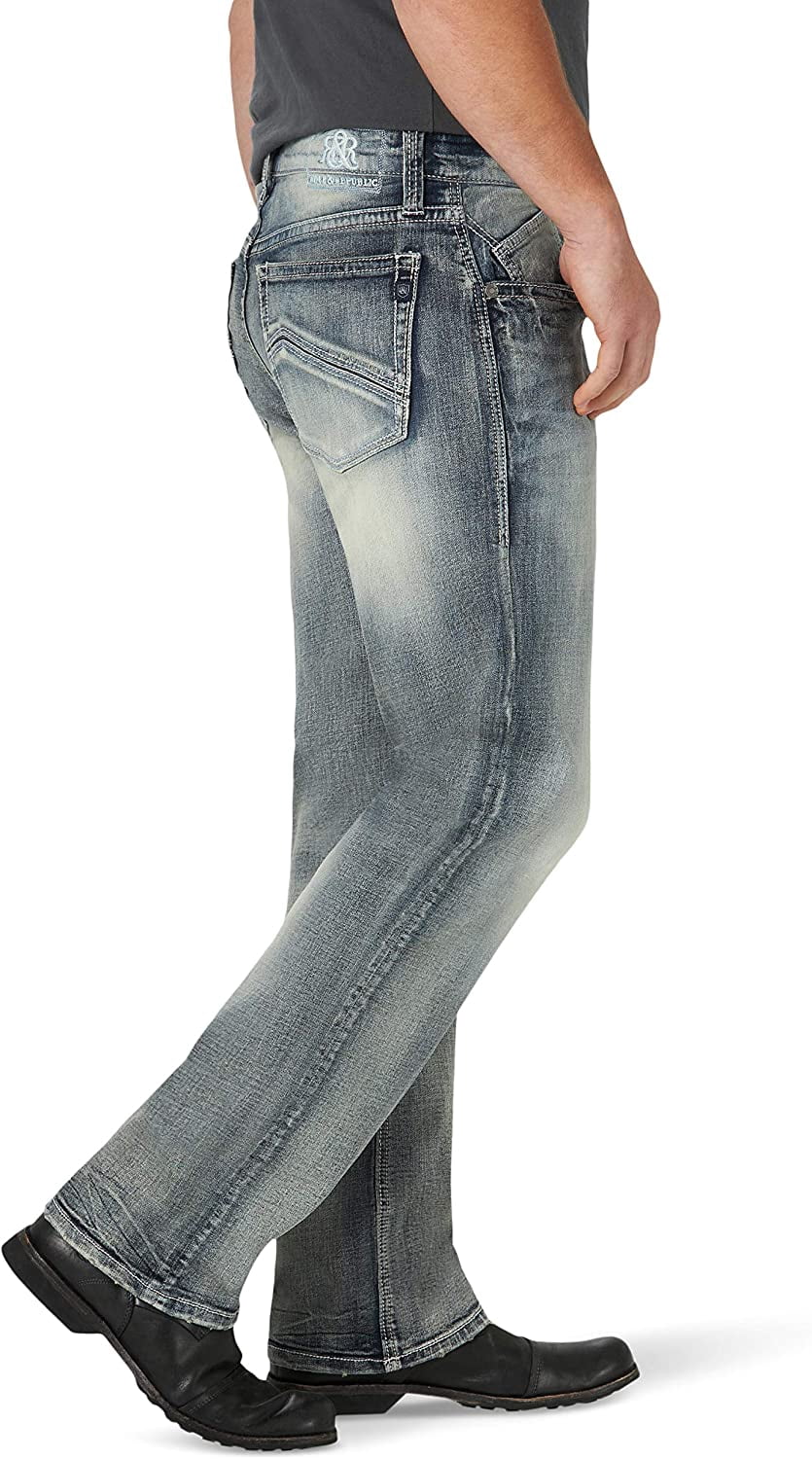 Rock & Republic Men's Relaxed Straight Leg Jean with Ultra Comfort Denim