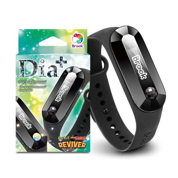 Brook Pocket Auto Catch Reviver Dia Plus - Splendide Evolution, Auto Spin Catching Collecting Items, Wristband Accessory, Reminder for Disconnection, Battery capacity display - Jet Black