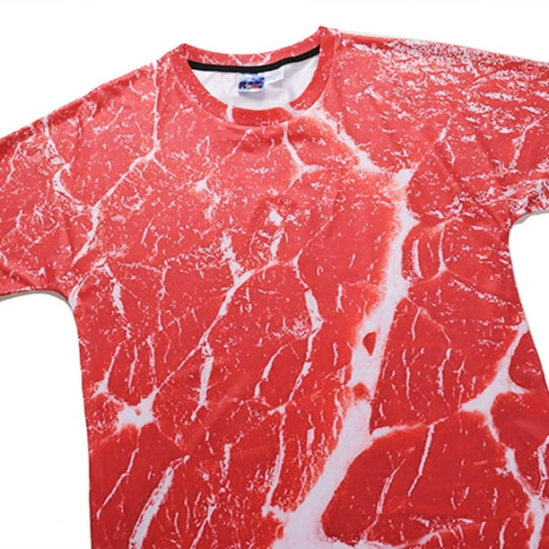 Camiseta Estampada de Tocino de Carne de Vacuno de Hombre Camiseta de Manga Corta de Verano de Mangas Cortas Ocasionales METRO Soledad los hombres de la moda de la camiseta Bodega