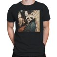 thumbnail image 2 of Urban Raccoon Nightlife Men's Black T-shirt, 2 of 3