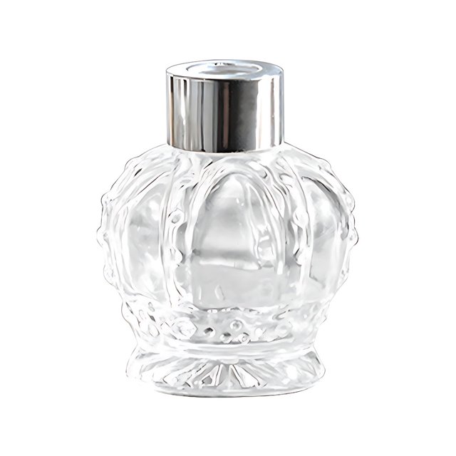 Yuarrent Botella de vidrio ajustada para una fácil difusión de palitos de ratán Botella difusora moderna Vidrio de aroma estable Aromaterapia y Aceites Esenciales 100ml Coronas