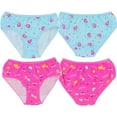 thumbnail image 4 of ToBeInStyle Girl's Pack of 6 Bright Pastel Cotton Bikini Brief Panties w/ Prints - Medium, 4 of 6