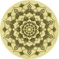 thumbnail image 1 of Ahgly Company Machine Washable Indoor Round Transitional Harvest Gold Area Rugs, 4' Round, 1 of 7