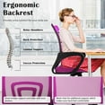 thumbnail image 6 of CL.HPAHKL Ergonomic Office Chair Set of 2, Mesh Computer Desk Chair with Mid-Back Support & Armrests, Adjustable Height Swivel Task Chair for Home Office, Study, Gaming, Pink, 6 of 8