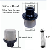 RVKXHD (3+5+5+6PK) Replaces for Graco Paint Sprayer 288716 3/4” Pump Inlet Strainer 288749 288750 288747 60 100 40 Mesh Gun Filters InstaClean Manifold Filter Fits Graco Magnum X5/7 ProX7 ProX9 SG2/3