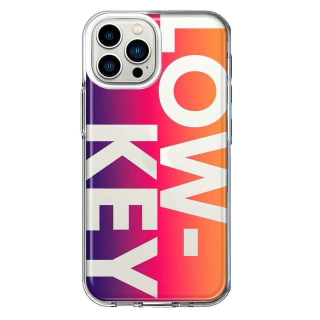 MUNDAZE Apple iPhone 13 Pro Max Shockproof Clear Hybrid Protective Phone Case Purple Pink Orange Clear Funny Text Quote Low Key Cover