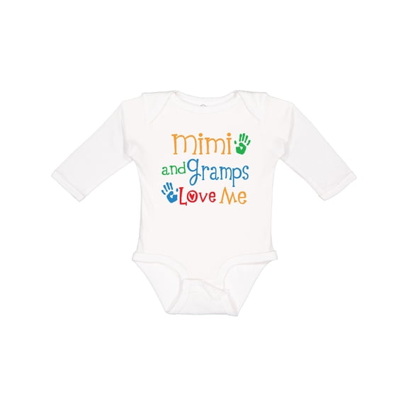 Inktastic Mimi and Gramps Love Me Boys or Girls Long Sleeve Baby Bodysuit