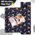 thumbnail image 4 of Monster Cartoon Truck Black Pattern Teens Toddler Nap Mat with Pillow, Sleeping Mat Bag for Preschool Daycare 60"x20", 4 of 6