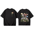 thumbnail image 3 of HUITKMM Womens Tshirt Women's Casual Short Sleeve Printed T Shirt Comfortable Round Neck Tee Stylish Floral Pattern Blouse Soft Breathable Summer Top 1427, 3 of 3