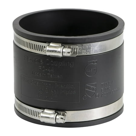 4 in. PVC Flexible Coupling with Stainless Steel clamps