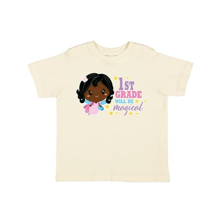 

Inktastic 1st Grade Will Be Magical with Black Haired Fairy Gift Toddler Toddler Girl T-Shirt