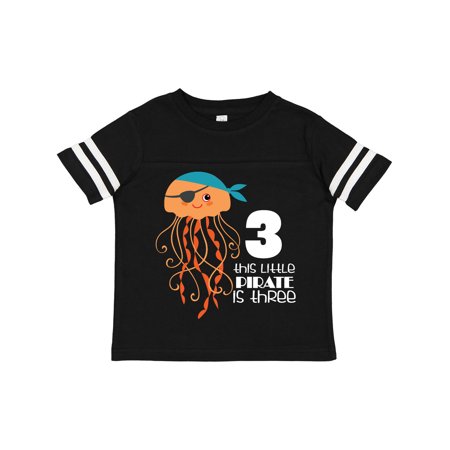 

Inktastic 3rd Birthday Pirate Jellyfish Gift Toddler Boy Girl T-Shirt