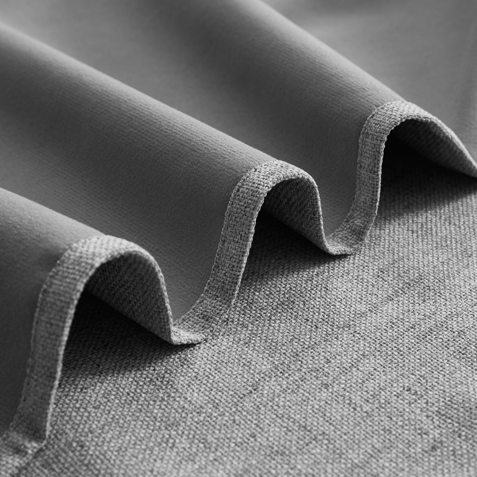 Mainstays Solid Twill Blackout Curtain Panel and Sheers, Set of 4, Soft Silver, 27.5" W x 63" L