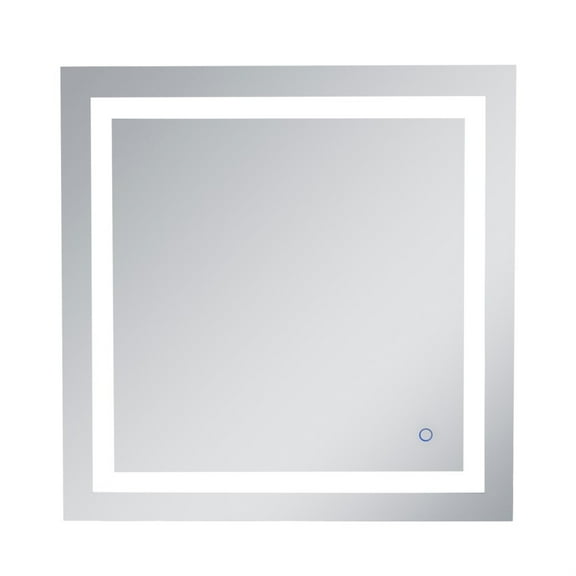 Helios 30in x 30in Hardwired LED mirror with touch sensor and color changing temperature 3000K/4200K/6400K