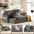 thumbnail image 5 of EastVita Reversible Sectional Sofa Couch - Pull Out Sleeper Bed - Built In Storage - Removable Cushion Covers - USB Type C Ports - L Shaped Design for Living Room - Gray, 5 of 7