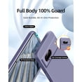 thumbnail image 2 of 3 in 1 for Google Pixel 7A Case, with 2 Pack Screen Protector, with Full Camera Cover Protection，Liquid Silicone Slim Shockproof Protective Phone Case [Microfiber Lining] (Lavender Grey), 2 of 12