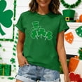 thumbnail image 5 of LEKWK St Patricks Day Tshirt Women Leprechaun Hat Line Art Basic Tees Short Sleeve Casual Tops Crew Neck Simple Graphic Daily Wear, 5 of 7