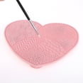thumbnail image 3 of Unique Bargains 1 Pc Heart-shaped Makeup Sponge Brush Cleaner Pink, 3 of 5