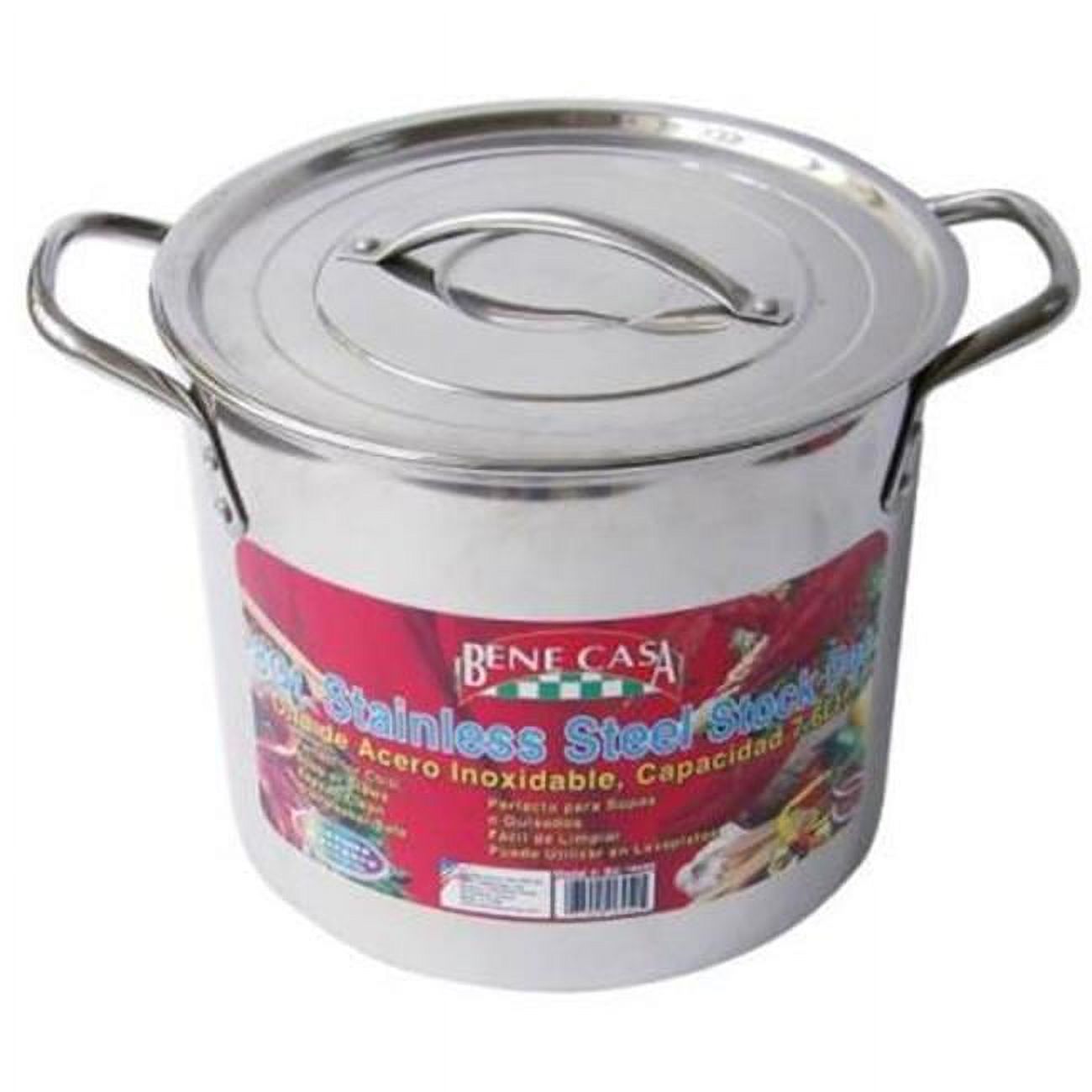 Bene Casa BC16450 8 qt Stainless Steel Stock Pot with Lid