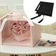 thumbnail image 5 of Caja de regalo con forma de corazón y flores para Valentín, con tapa transparente, rellenable y creativa, ideal para dulces, bodas, cumpleaños Negro, 5 of 8