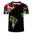 thumbnail image 3 of Patlollav Men Short Sleeve Print Color Fashion Casual T-Shirt Tops Blouse, 3 of 4