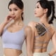 thumbnail image 5 of Sujetador deportivo con tirantes finos y espalda cruzada, de secado rápido, a prueba de golpes, gran espalda, ropa interior de yoga sin espalda, almohadilla de pecho extraíble, sujetador de fitness, 5 of 6