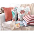 thumbnail image 6 of Set of 4 Throw Pillow Covers Coral and White Solid Color Etc Orange Gray Turquoise Decorative Pillow Cases Home Decor Square 18x18 Inches Pillowcases, 6 of 6