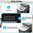 thumbnail image 6 of KNDKO Countertop Ice Maker, Portable Ice Machine with Self-Cleaning, 26Lbs/24H, 9 Ice Cubes/6 Mins for Home/Kitchen/Bar, Black, 6 of 9