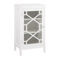 thumbnail image 1 of Armoire en Bois à une Porte avec 3 Compartiments de Rangement, Petit, Blanc, 1 of 2