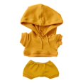 thumbnail image 1 of Niannyyhouse Ropa De Muñeca De Felpa De 20 Cm Ropa Deportiva Sólida Elástica Trajes Sudadera con Capucha Pantalones Peluche De Peluche Suave Accesorios De Vestir (Amarillo 20 Cm), 1 of 5