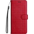 thumbnail image 5 of Retro Solid Color Wallet Case for Samsung Galaxy A13 4G (Not 5G), Business Fashion PU Leather w/Kickstand with Card Holder Flip Phone Cover for Samsung Galaxy A13 4G CS Red, 5 of 7