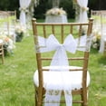 thumbnail image 4 of AUNVITO Chair Back Gauze Chair Back Decoration Lace Jacquard 7 x 108 Inch Chair Sash Bow Tie for Wedding Party Home Decoration Item, 4 of 6