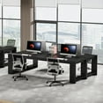 thumbnail image 3 of Tribesigns Two Person Desk, 86.61-Inch Extra Long Desk, Double Computer Writing Table, Black (Set of 2), 3 of 8