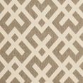thumbnail image 4 of SAFAVIEH Courtyard Alvin Geometric Indoor/Outdoor Area Rug, 6'7" x 6'7" Round, Brown/Bone, 4 of 5