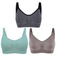 thumbnail image 1 of Sujetadores de maternidad de alta calidad, ropa interior de algodón para amamantar, sin costuras, talla grande, transpirable, Push Up, 3 unidades por Set, 1 of 5