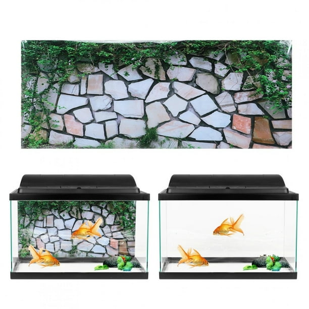 YLSHRF Aquarium Decorative Sticker, PVC Sticker Aquarium Background