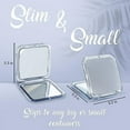 thumbnail image 2 of MIRRORVANA Small Compact 15X Magnifying Mirror for Travel - Handheld, Foldable & Lightweight - Mini Pocket-Sized Magnified Mirror for Purse - Square 3.3” x 3.3”, 2 of 6