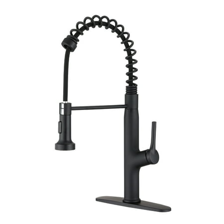 

Electronn Kitchen Faucet Sink Faucet with Pull Out Sprayer Single Hole and 3 Hole Deck Mount Matte Black