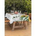 thumbnail image 3 of Outdoor Tablecloth with Umbrella Hole for Patio/Picnic/Party/Camping, Yellow Sunflowers Waterproof Table Cloth Rectangle Table Cover Washable, Spring Watercolor Green Eucalyptus Leaves (52"x 70"), 3 of 9